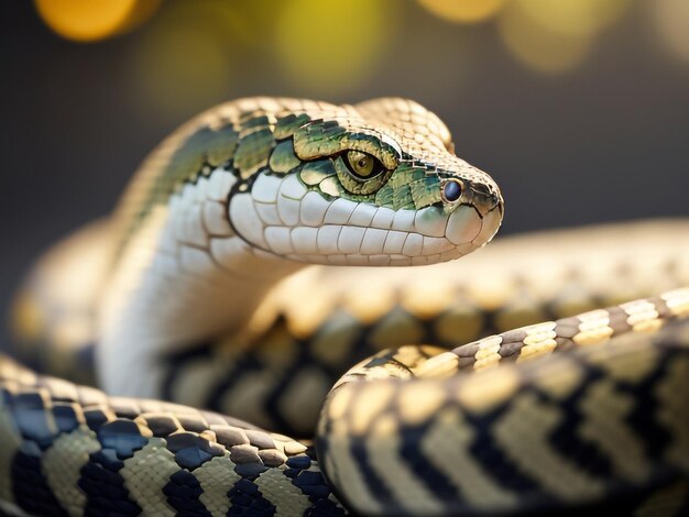 Serpentynowa elegancja Snake039s Celowa podróż uchwycona w fotografii redakcyjnej