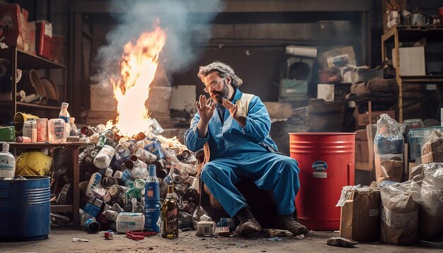 Zdjęcie sesja zdjęciowa przedstawiająca warsztat recyklingu światowy dzień edukacji ochrony środowiska