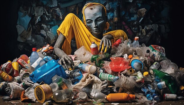 Zdjęcie sesja zdjęciowa przedstawiająca warsztat recyklingu światowy dzień edukacji ochrony środowiska