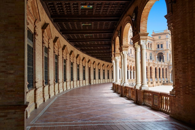 Sewilla Sewilla Plaza de Espana arkadowy plac Andaluzji Hiszpanii