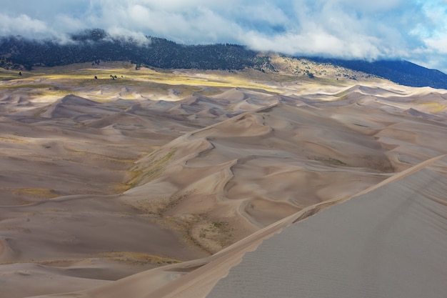 Sezon jesienny w Parku Narodowym Great Sand Dunes, Kolorado, USA