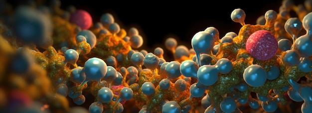 Zdjęcie sfera molekularna ujawnia futurystyczne dane z badań genetycznych