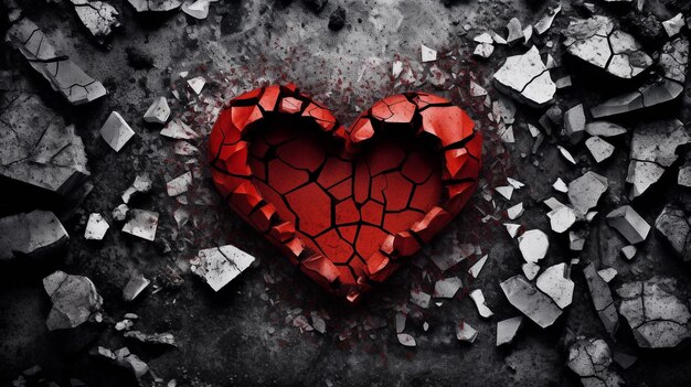 Zdjęcie shattered symphony navigating the melancholy of a broken heart