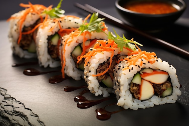 Shiitake Maki Sushi Zdrowe przekąski