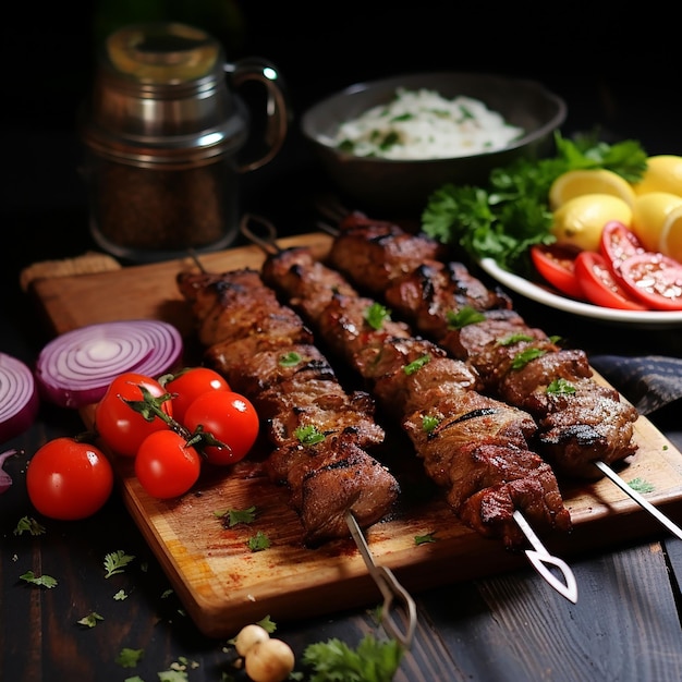 Zdjęcie shish_kebab_is_eaten_by_a_guy_in_a_domowej_atmosferze