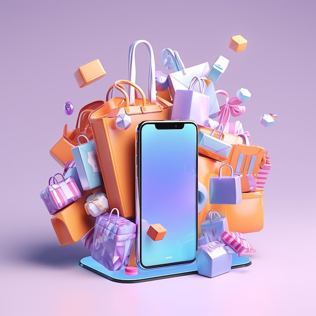 Shop_3d_render_icon_set_gift_bag_smartphone_shop_gabs_torby