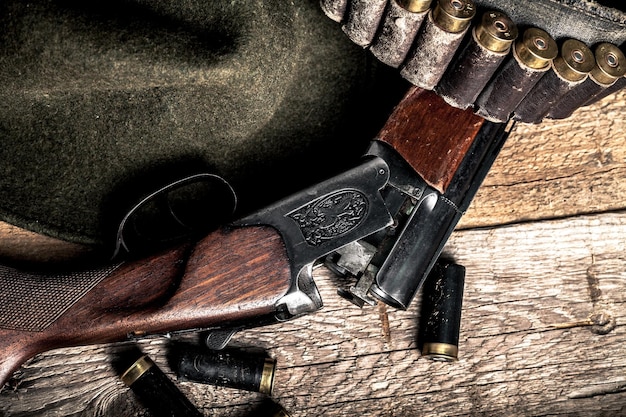 Shotgun myśliwski pistolet powłoki kula broń sport