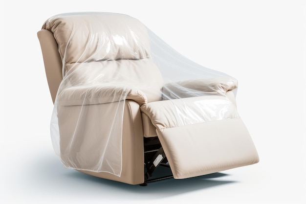 Zdjęcie shrouded serenity recliner w plastiku na białym lub przejrzystym tle png