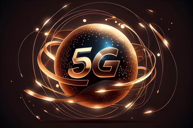 Sieć 5G bezprzewodowy internet ilustracja połączenia Wi-Fi