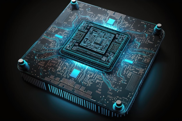 Sieć i technologia tła procesora mikroczipowego