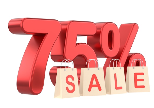 Siedemdziesiąt pięć procent sprzedaży 75 sprzedaży Dekoracja transparentu sprzedaży