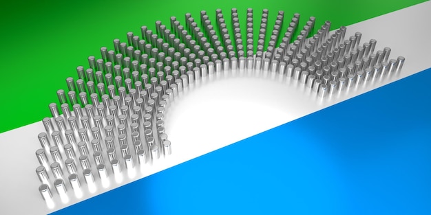 Sierra Leone flaga głosowanie wybory parlamentarne koncepcja ilustracja 3D