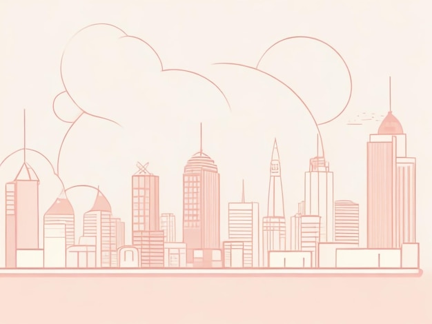 Silhoueta ilustracji wektorowej City Skyline