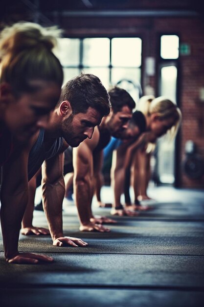 Zdjęcie silni ludzie fitness i siłownia z dumbbell trening pracy zespołowej lub ćwiczenia odpowiedzialności społecznej
