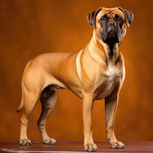 Silny Bullmastiff w studiu