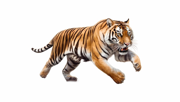 Silny tygrys biegnie
