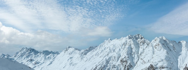 Silvretta Alpy widok zimowy Austria Panorama