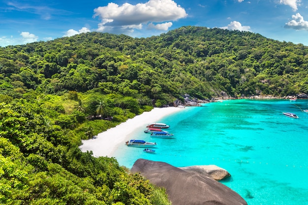 Similan Islands, Tajlandia panoramiczny widok