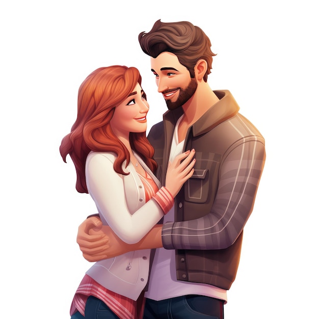 Simtastyczna historia miłosna Uśmiechnięta para Simów w The Sims 4