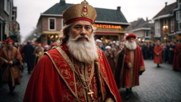 Zdjęcie sinterklaas realistyczne zdjęcie ai generowane