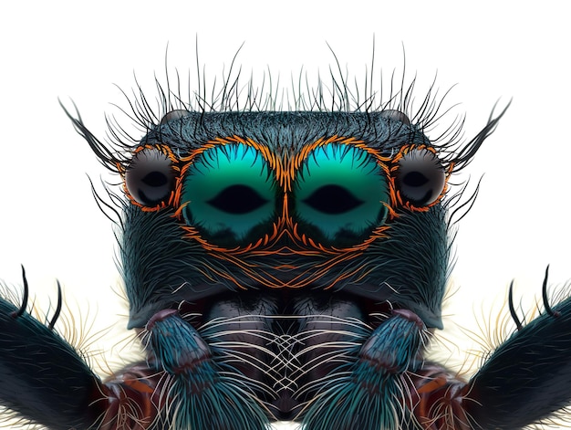 Zdjęcie skaczące pająki oczy w górę blisko cud natury sztuki