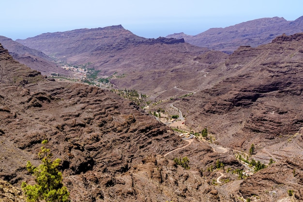 Skalisty krajobraz w górach na wyspie Gran Canaria. Hiszpania, Europa,