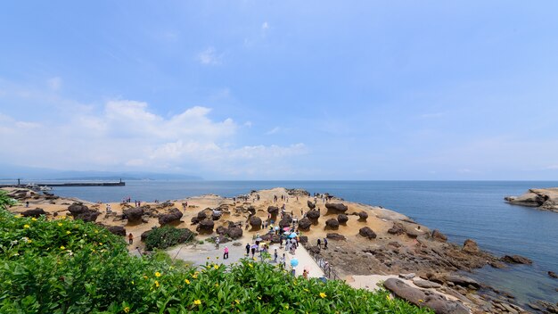 Zdjęcie skały w tajwańskim geoparku yehliu