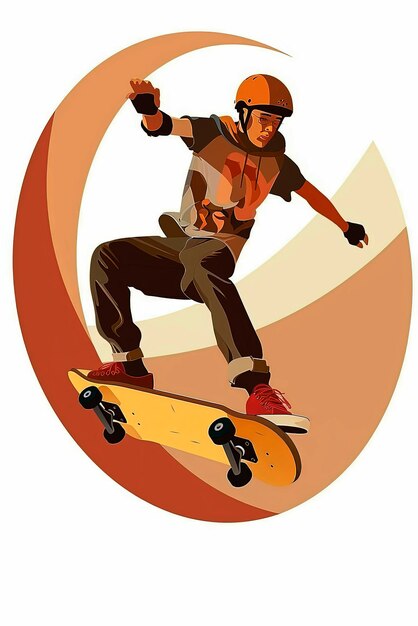 Zdjęcie skateboarder wykonujący ollie przedstawiony