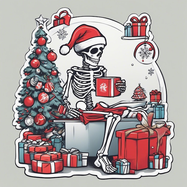 Skeletonowy kapelusz Świętego Mikołaja