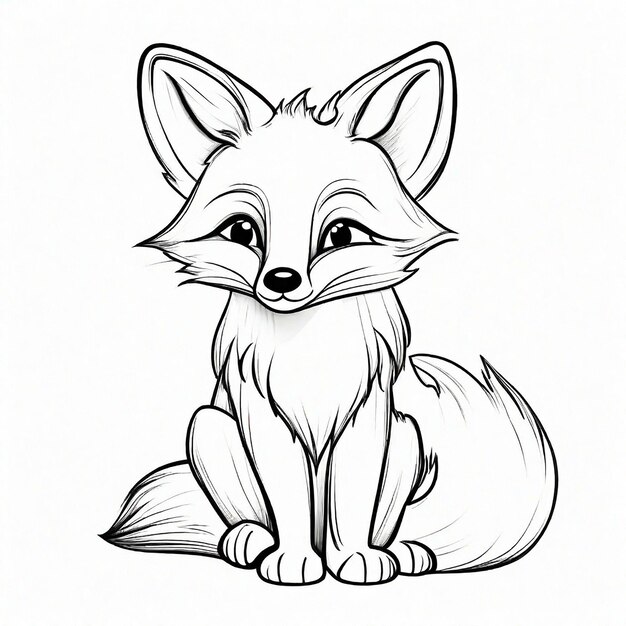 Sketch projektu fox miminal wygenerowanego przez Generative AI