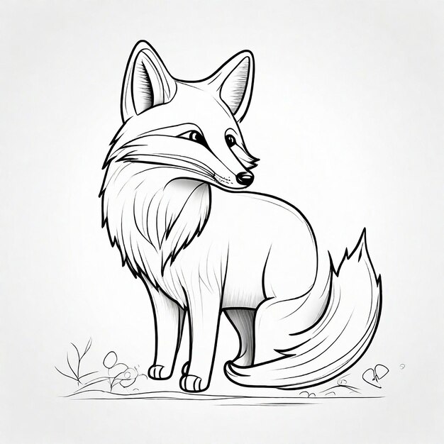 Sketch projektu fox miminal wygenerowanego przez Generative AI