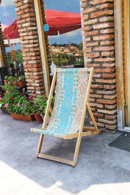 składane drewniane krzesło hamak