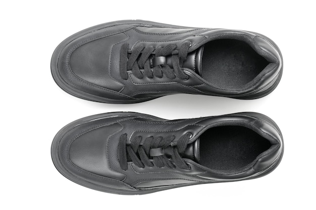 Skórzane jesienne męskie buty na izolowanym białym tlexDxA