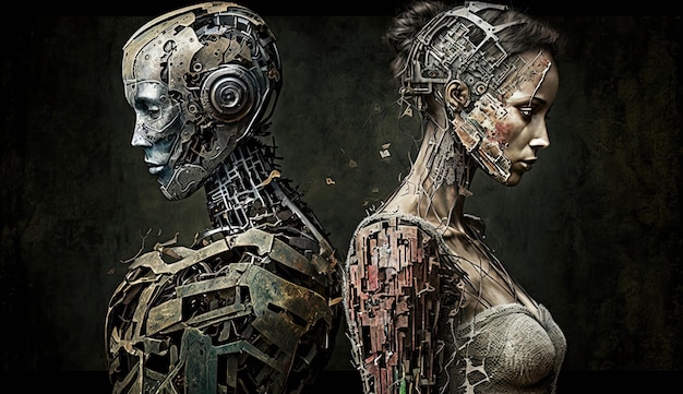 Skrzyżowanie świata ludzi i robotów zostało ożywione dzięki oszałamiającemu, mieszanemu utworowi wygenerowanemu przez sztuczną inteligencję