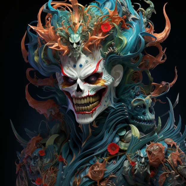 Skulls Joker Demon Mroczny i intrygujący