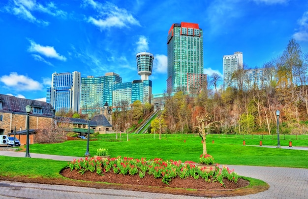 Zdjęcie skyline miasta niagara falls w ontario w kanadzie