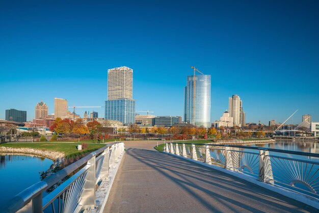 Skyline Milwaukee w Stanach Zjednoczonych