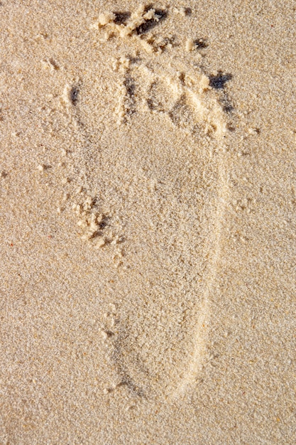 Ślad na piasku na plaży Copacabana