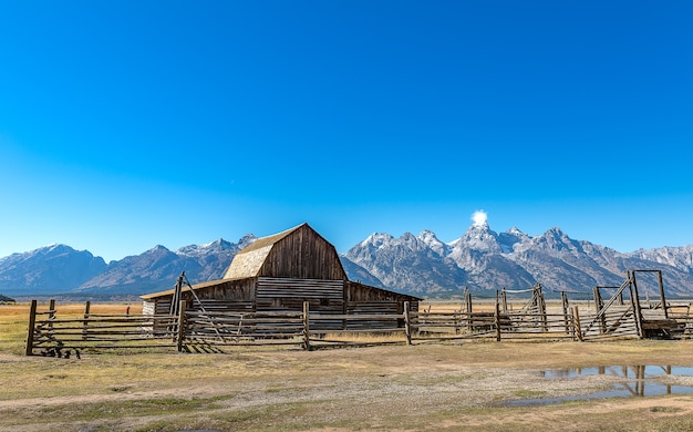 Sławny Punkt Zwrotny, Mormon Rząd Historyczny W Uroczystym Teton Parku Narodowym