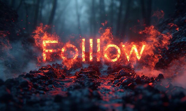 Śledź Design With Fire Effect i Edgy Display Font Text w Creative Live Stream Background Idea