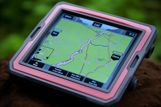 Zdjęcie Śledzenie lokalizacji w czasie rzeczywistym ekranu tabletu dla psów wyświetla tracker gps z kołnierzem