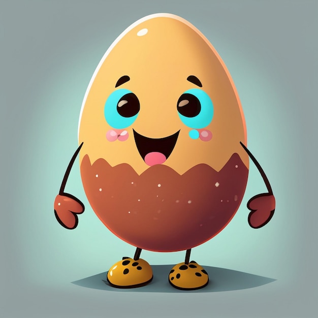 Zdjęcie Śliczna postać jaja ilustracja wysokiej jakości