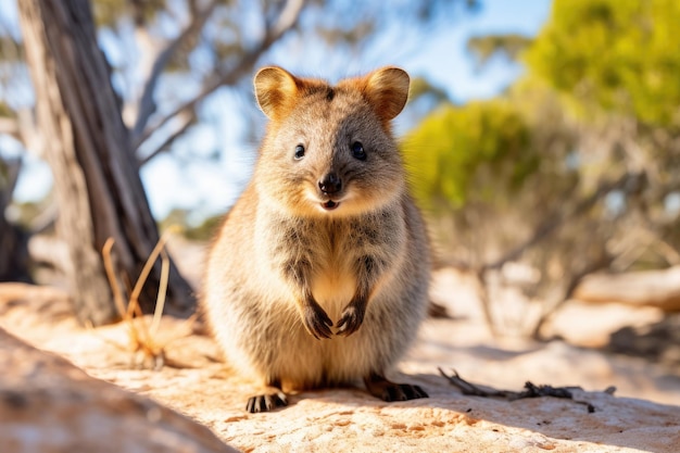 Śliczna Quokka na wolności