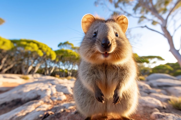 Śliczna Quokka na wolności