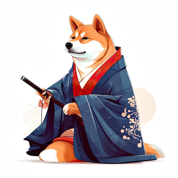 Zdjęcie Śliczna shiba inu pies ai generatywna ilustracja