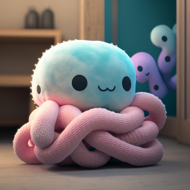 Śliczna Squishy Octopus Pluszowa Zabawka