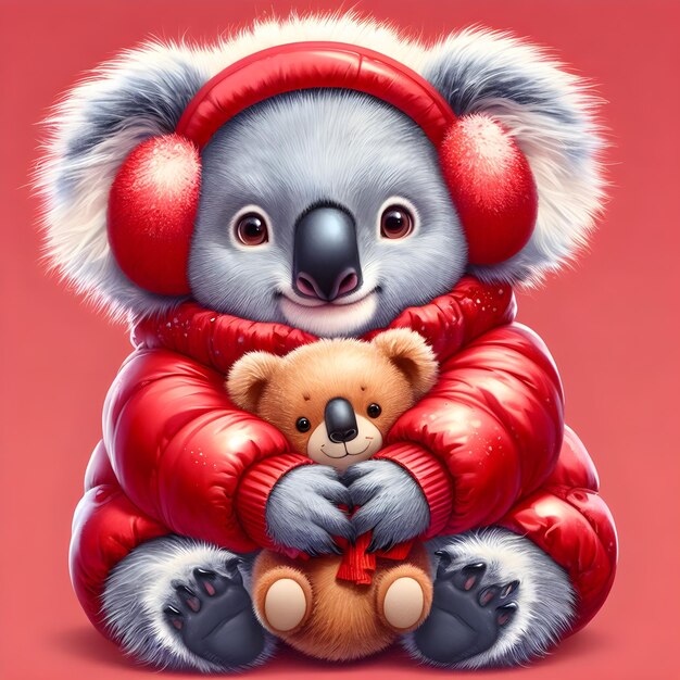 Śliczna szczęśliwa ilustracja koala