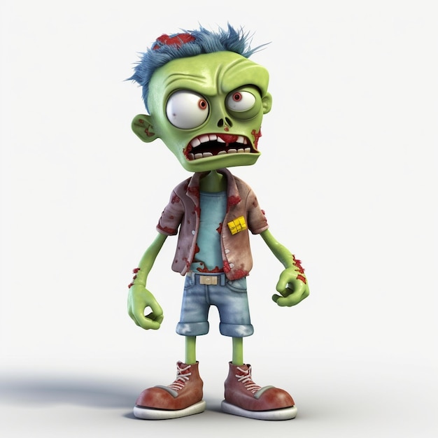 Śliczne zombie postaci z kreskówek 3D