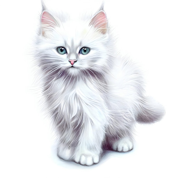 Śliczny mały kociak odizolowywający na białym tle