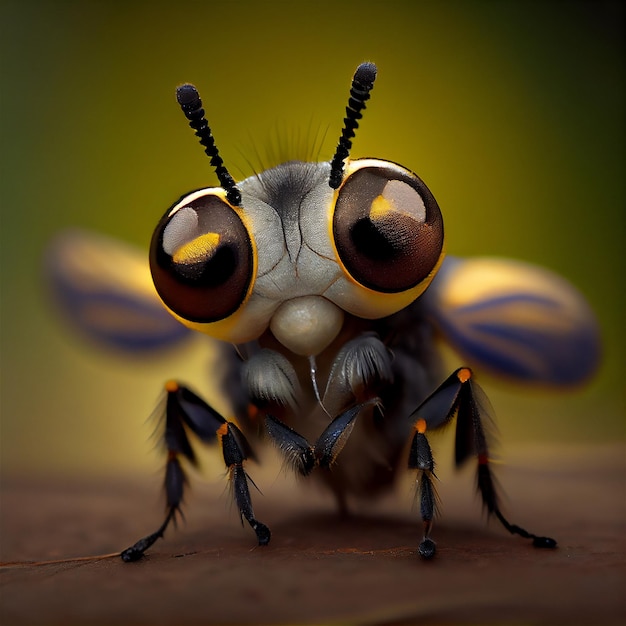 Śliczny owad z dużymi oczami